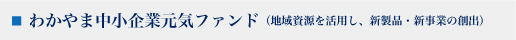 わかやま中小企業元気ファンド